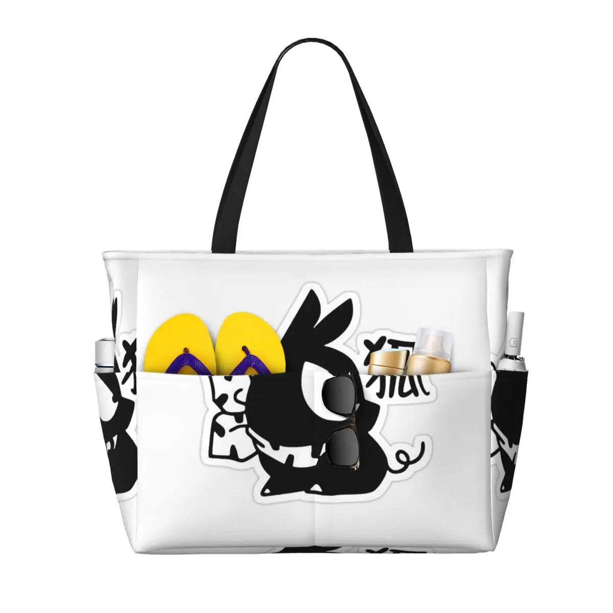 

Kanji Ranma Anime Manga Beach Tote Bag Sport Gym Yoga Duffle Large Tote Bag Women Travel Bag Fitness bag