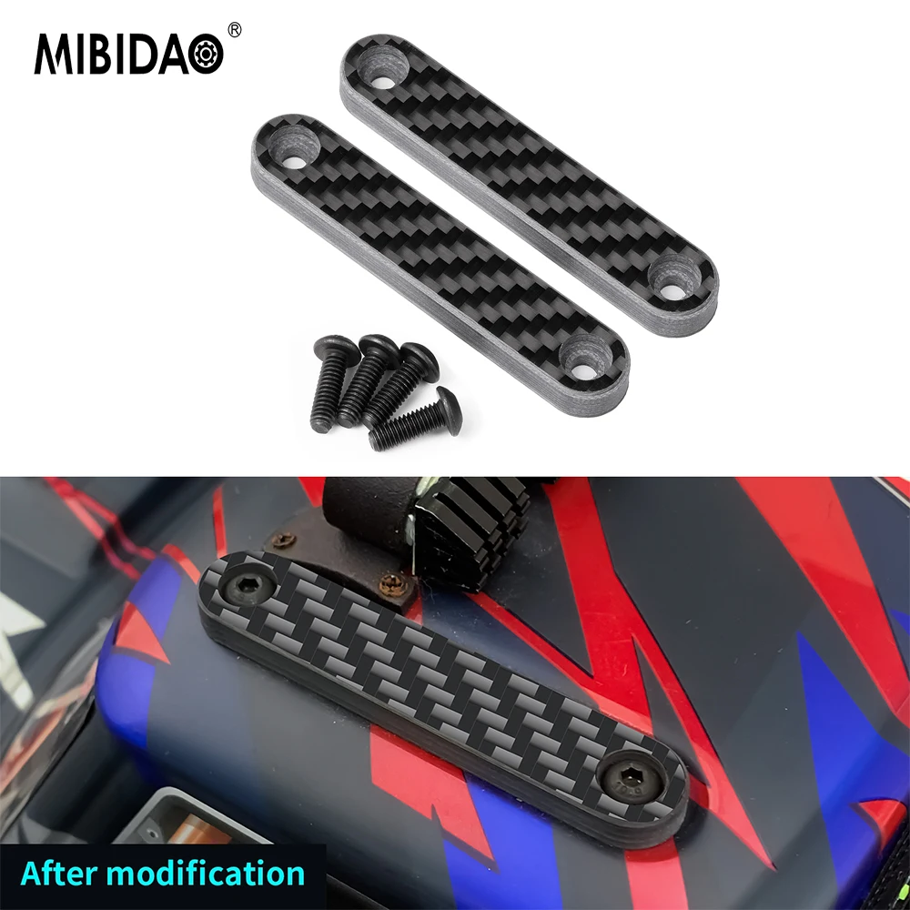 MIBIDAO 2 PCS Roof Rail/Rack Rooftop Luggage RC Crossbars Cross Bars for Infraction 6S BLX V2 1/7 RC Car Truck Upgrade Parts