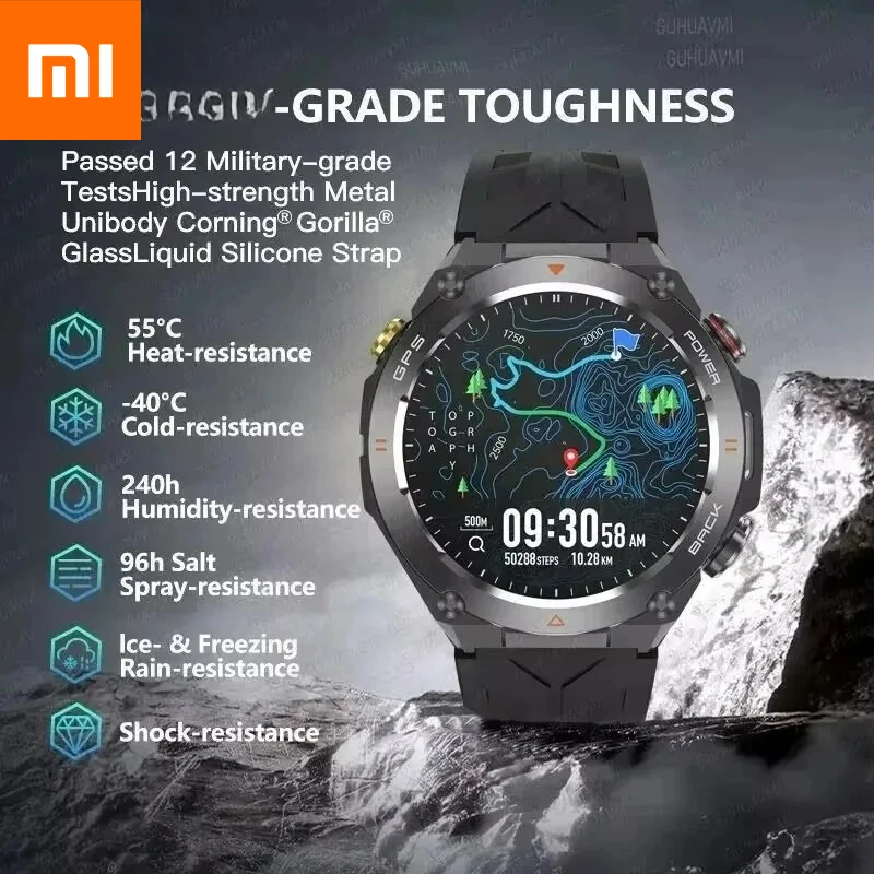 

Xiaomi 2026 Новые GPS спортивные умные часы мужские водонепроницаемые фитнес-трекер Bluetooth-вызов 650 мАч аккумулятор умные часы женский браслет