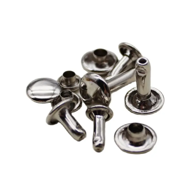 Metal Double Cap Rivets Stud Round Nail Rivet For Leathercraft Accessories Repair Shoes Bag Belt Clothing Garment Decoration