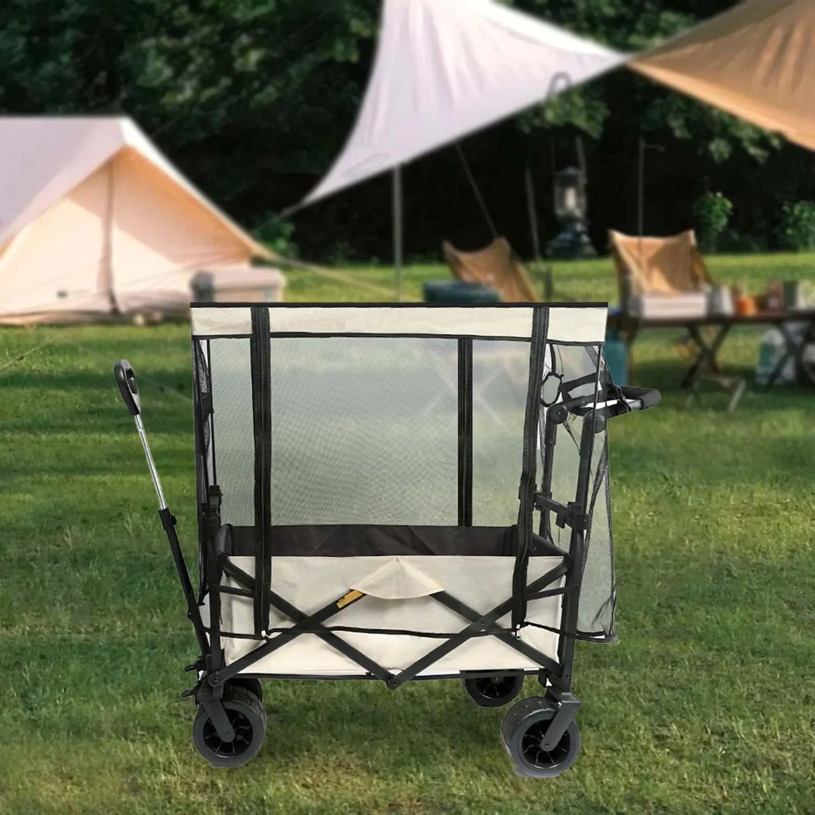 

Wagon Mosquito Net Cover Wagon Accessories for Outdoor Utility Folding Wagon Folding Trolley Cart Garden Beach Cart Accessories