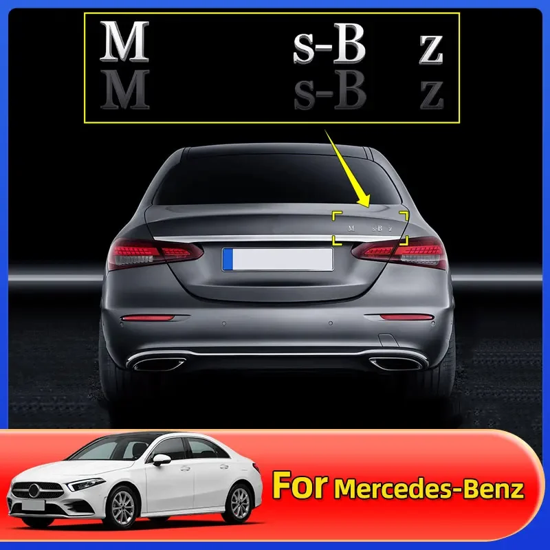 

3D ABS Chrome Emblem Letters logo Car Trunk Badge Sticke For Mercedes Benz AMG W204 W205 W212 W213 X253 W163 W166 W167 W246 W222