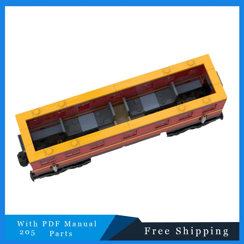 Hot 205 PCS Treni Estesi Carrozze Modulari Building Blocks Modello Per Educazione Del Capretto Assemblaggio FAI DA TE Giocattolo Regali Di Compleanno Di Natale