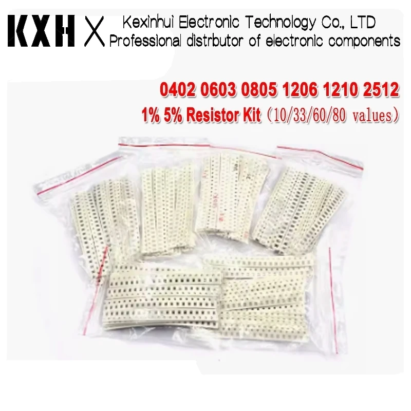0402 0603 0805 1206 1210 2512 SMD 저항기 키트, igmopnrq 모듬 키트, 10K 100K 1K 1R 100R 220R 1% 5%