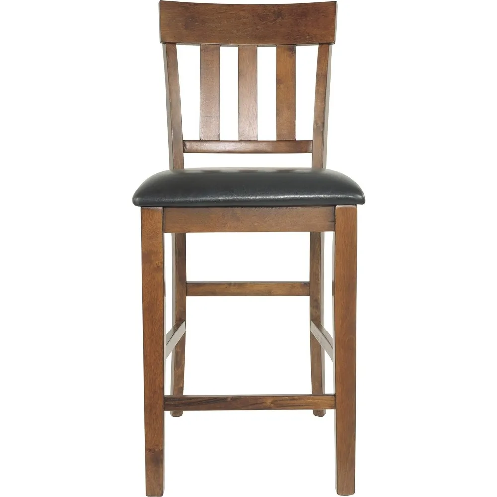 Ralene-Faux Couro Seat Barstool, Altura Contador tradicional, Brown, 2 Contagem, 26 em