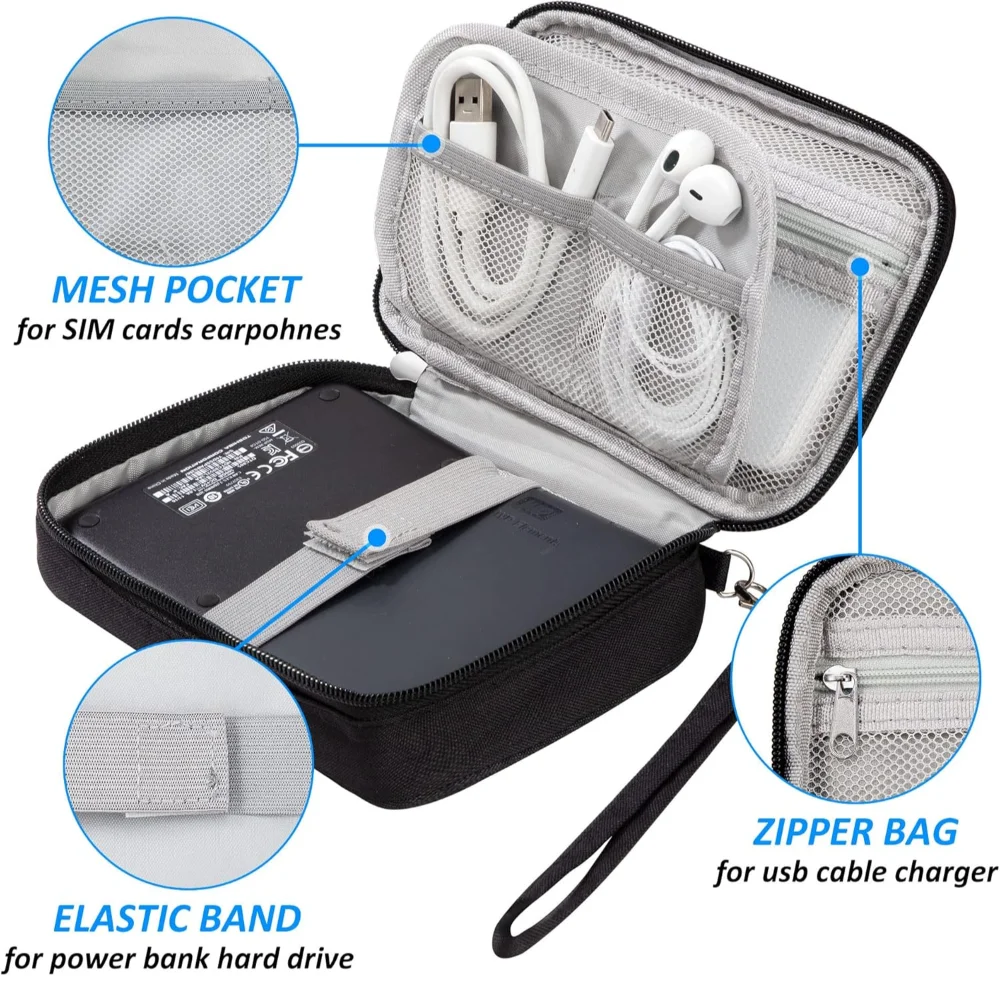 Storage Bag Electronic Accessories Pouch Cable Bag Travel Protection Shockproof Organizer For Usb Flash Drive Charger