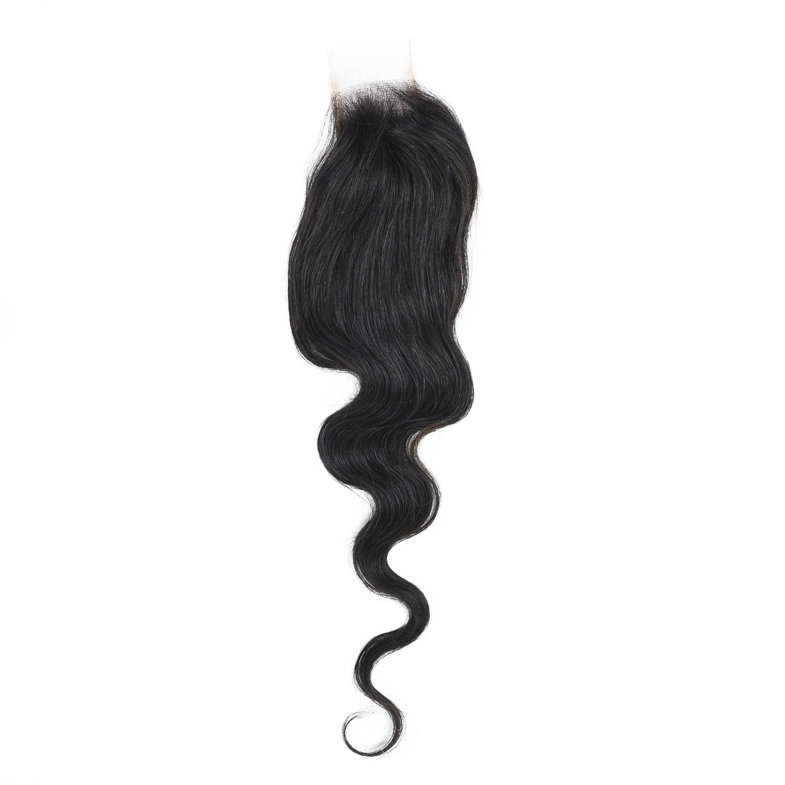 100% Remy Human Hair Lace Base Topper 2*6 Inch Body Wave Natural Black Hair Extensions Sideburns Hairpiece for Women Natural
