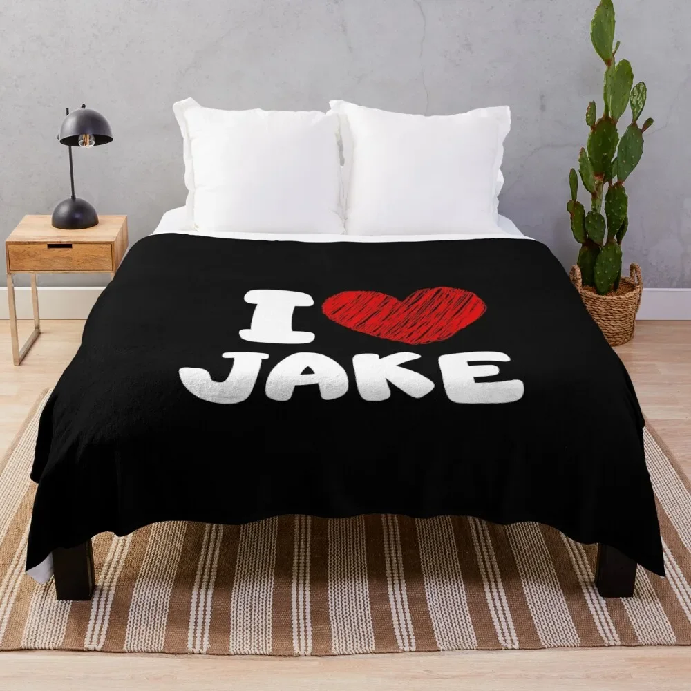 

I Love Jake, I Heart Jake Family lover Throw Blanket Kid'S for sofa Blankets