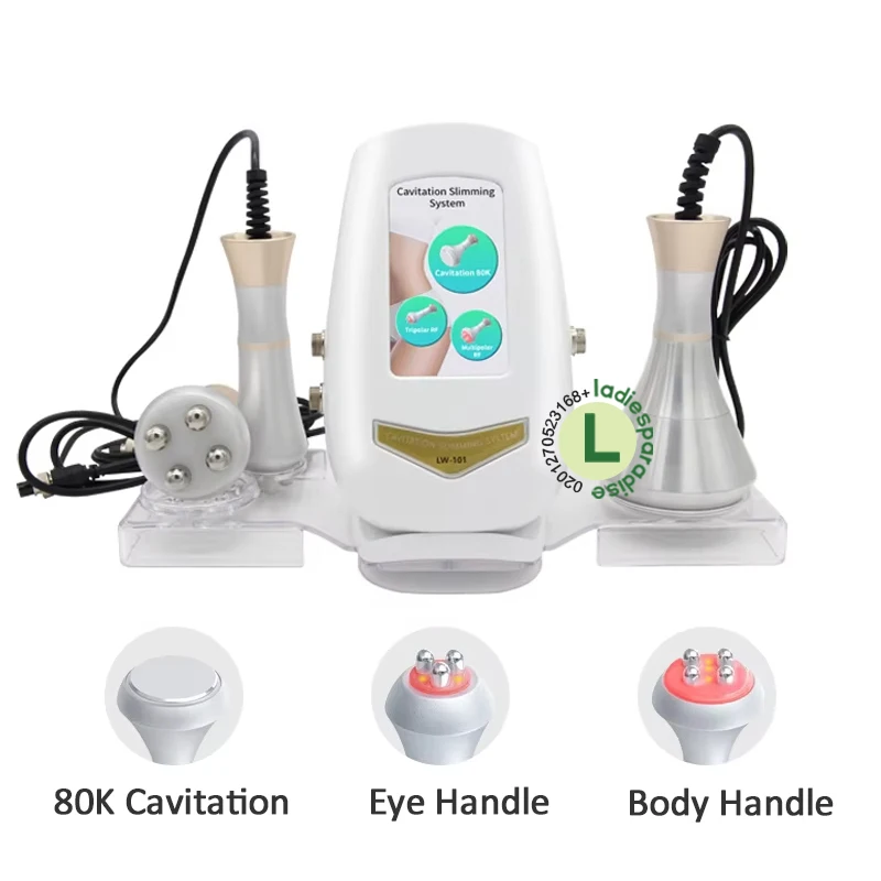 

3-in-1 80K Cavitation Ultrasonic Radio Frequency Lose Weight Massage shaping Firming Skin Anti-aging Tender Skin Whitening