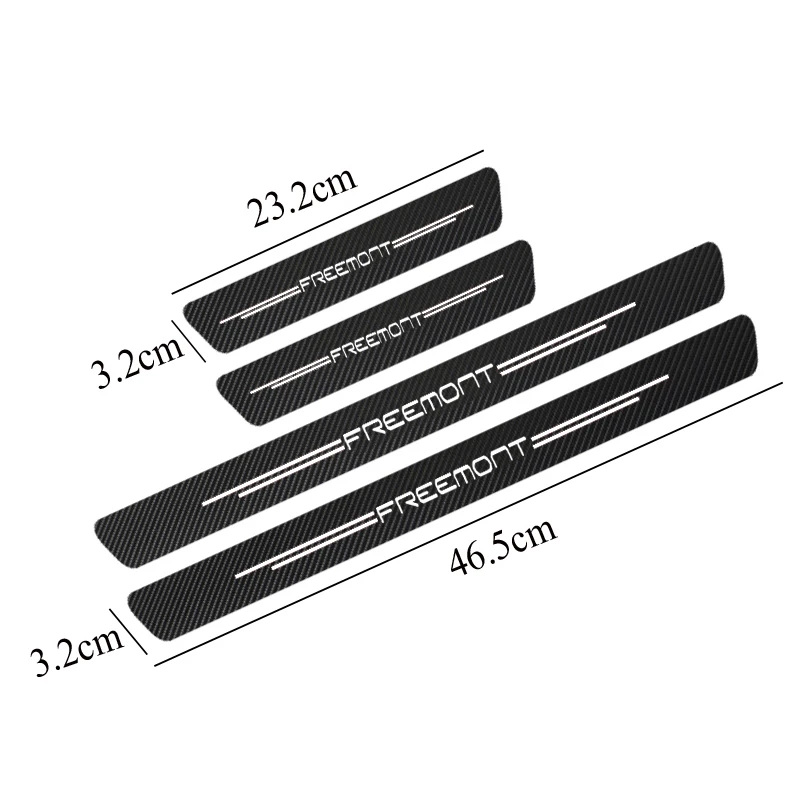 4Pcs Carbon Fiber Car Door Protection Sticker For Fiat Freemont Auto Accessories