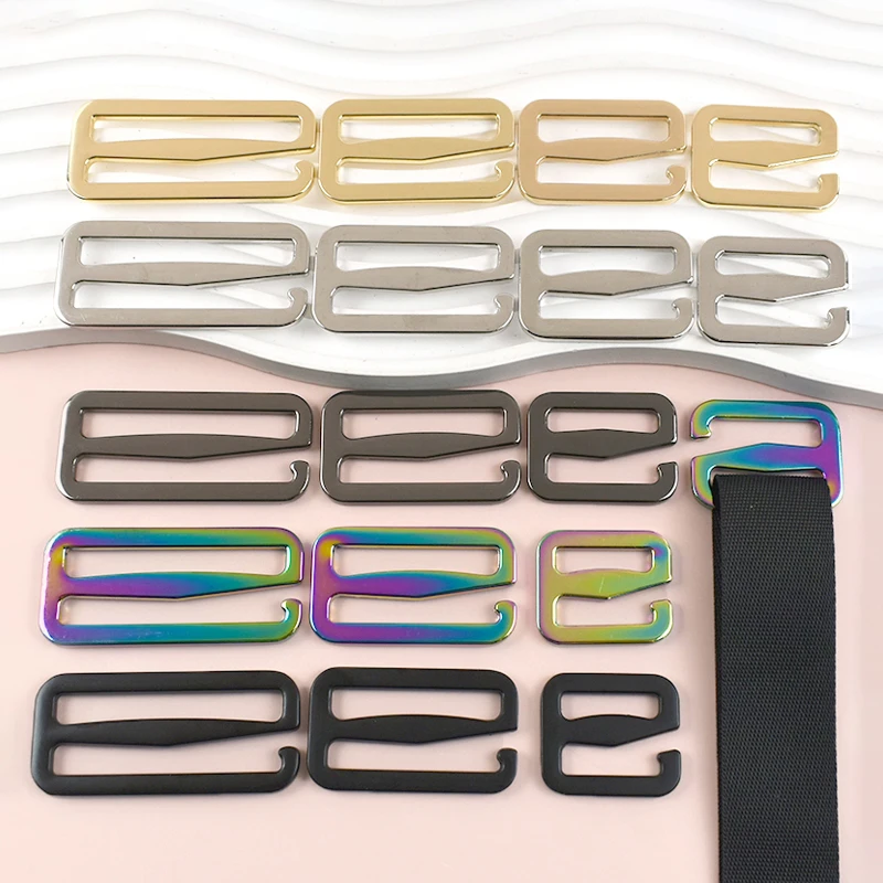 

5/10Pcs 20-50mm Metal Buckles for Bra Strap Adjuster Tri-Glide Hook Backpack Belt Slider Clasp Pet Collar Hardware Accessories