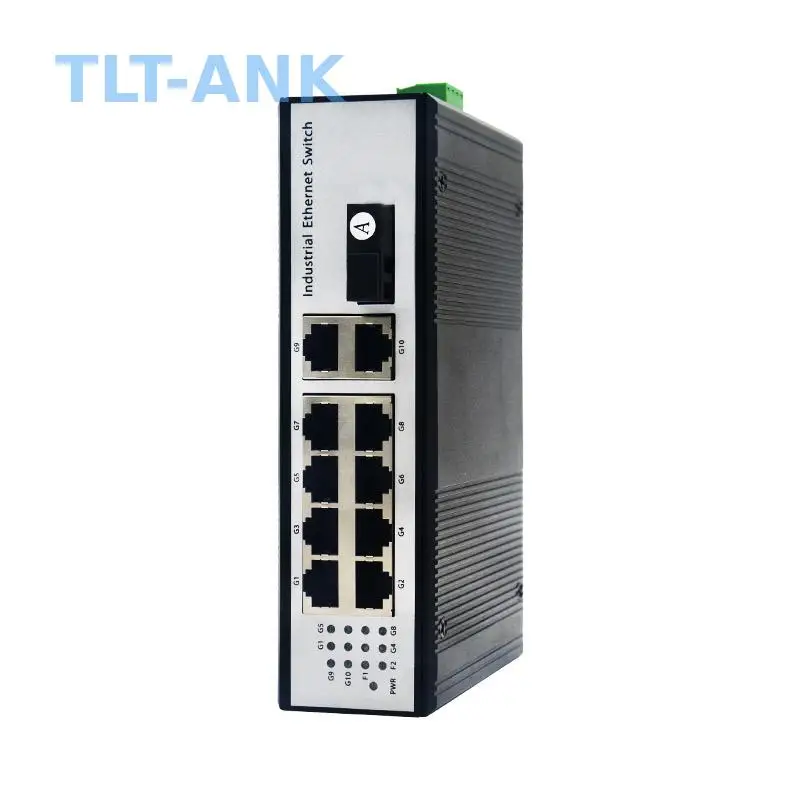 Industrial Gigabit 10-Port Single-Fiber Industrial Ethernet Switch 1xSC Simplex + 10xGigabit 1000Mbps SMF 20KM Media Converter