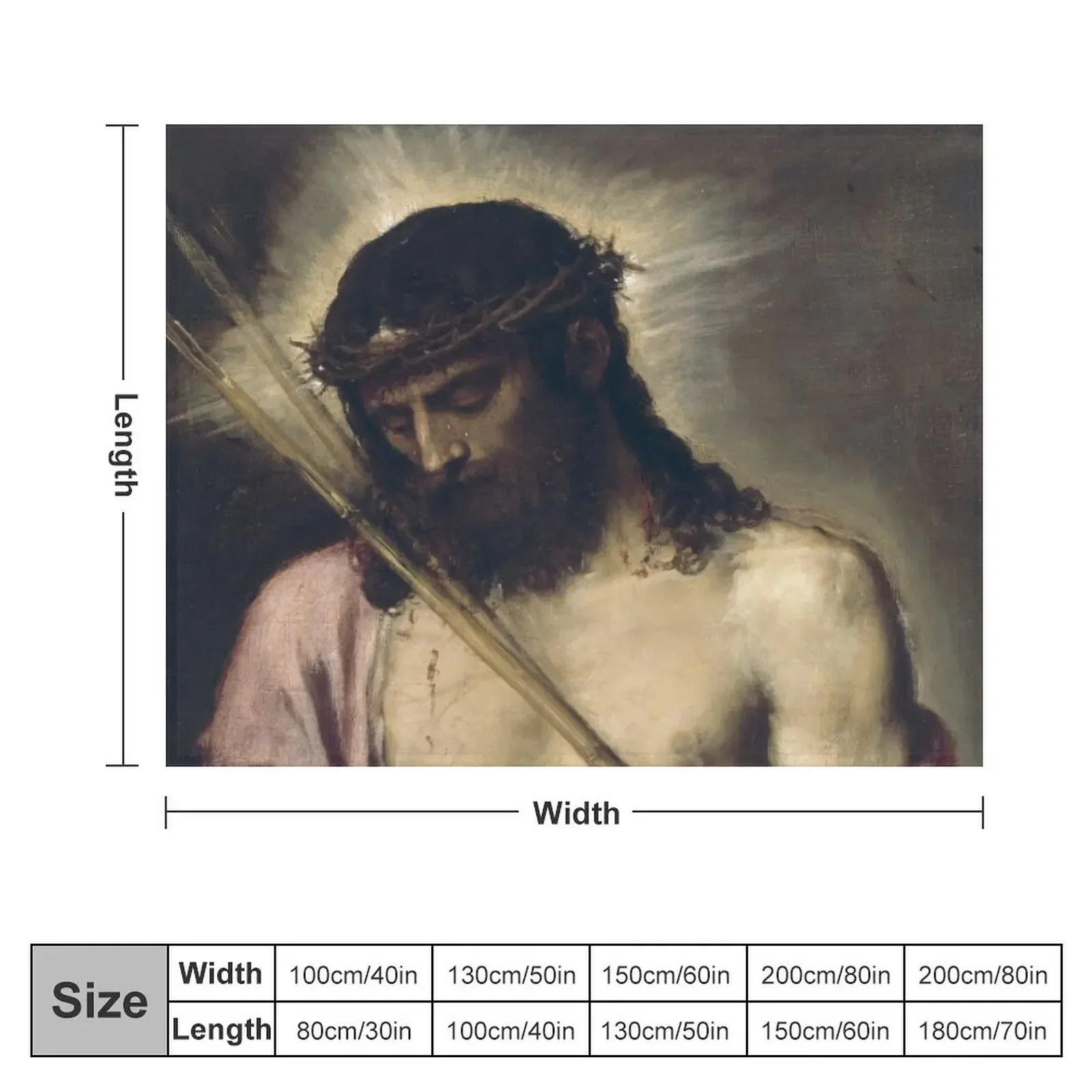 Jesus Christ: Ecce Homo, by Titian Throw Blanket Luxury Brand Decorative Beds manga Blankets