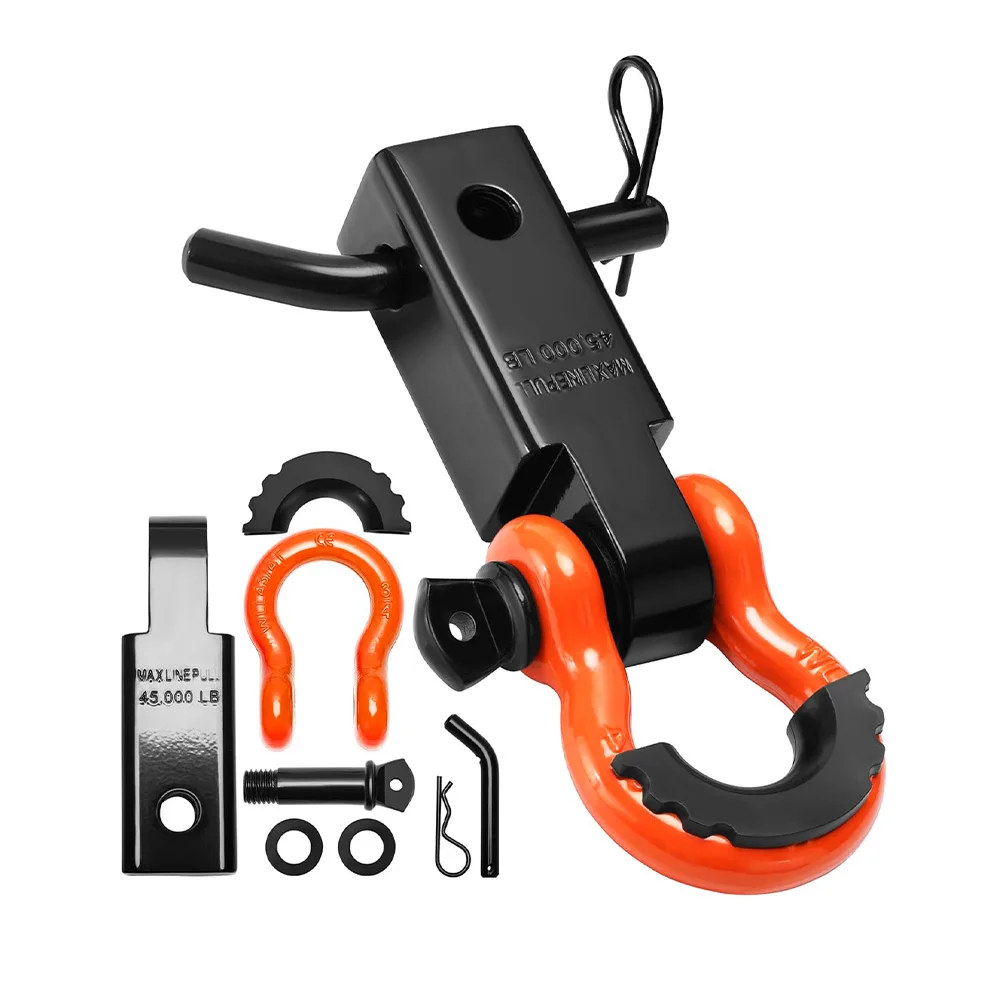 

Car rescue carbon steel towing Square trailer arm Shackle Hitch Receiver