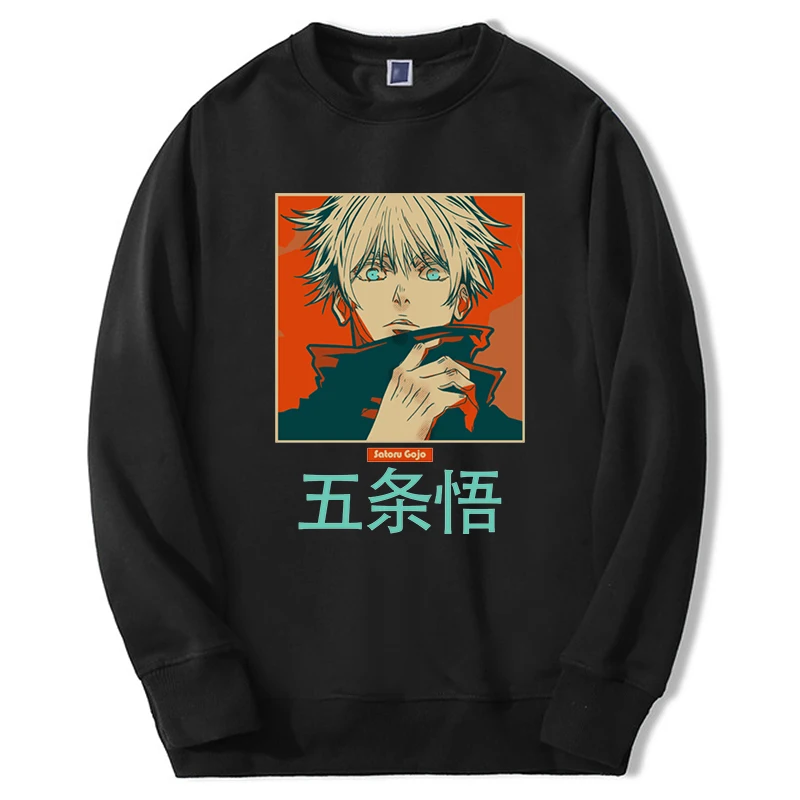 

Satoru Gojo Jujutsu Kaisen Sweatshirts Japan Anime Sweatshirt Hoodies Casual Cool Top Man Fleece Clothes Manga Cartoon Pullover