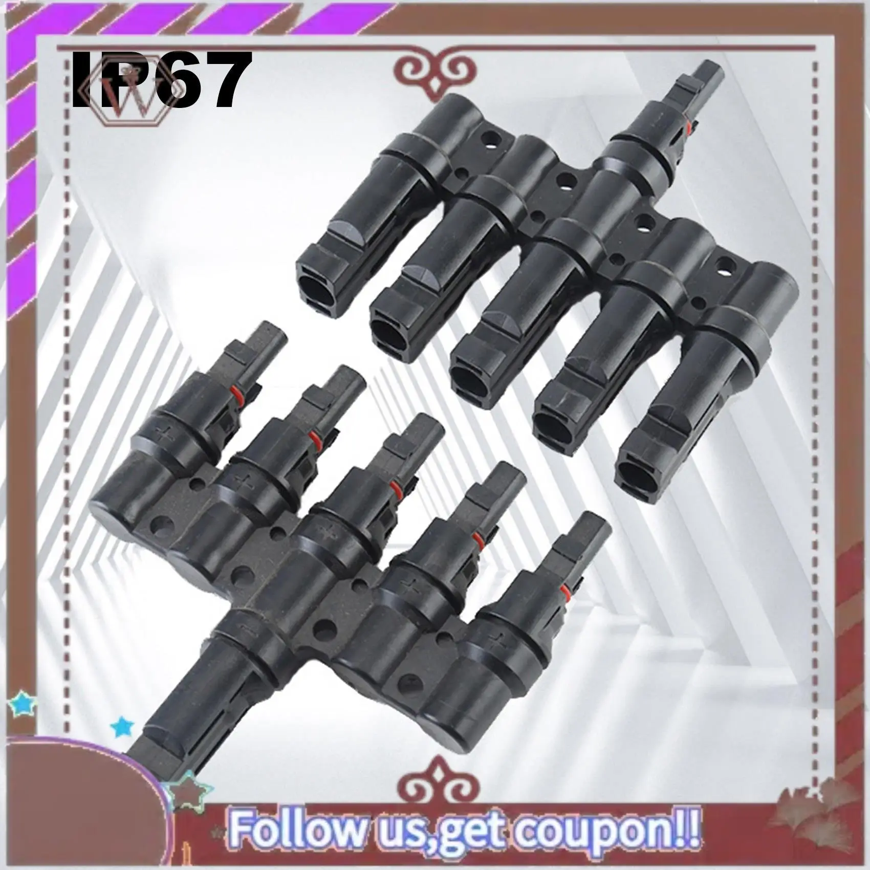 أحدث موصل الطاقة الشمسية الكهروضوئية 1500 فولت 50A 2T 3T 4T 5T 6T فرع اتصال موازي IP67 موصل كابل لوحة PV الكهربائية