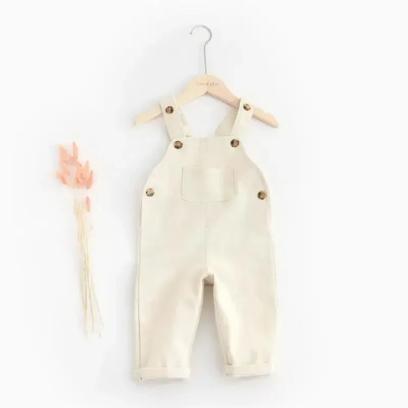 New Autumn Children Denim Jumpsuit Toddler Kid Boy Girl Pocket Loose Suspender Long Pant Jeans Fashion Overalls Clothes 1-7Years