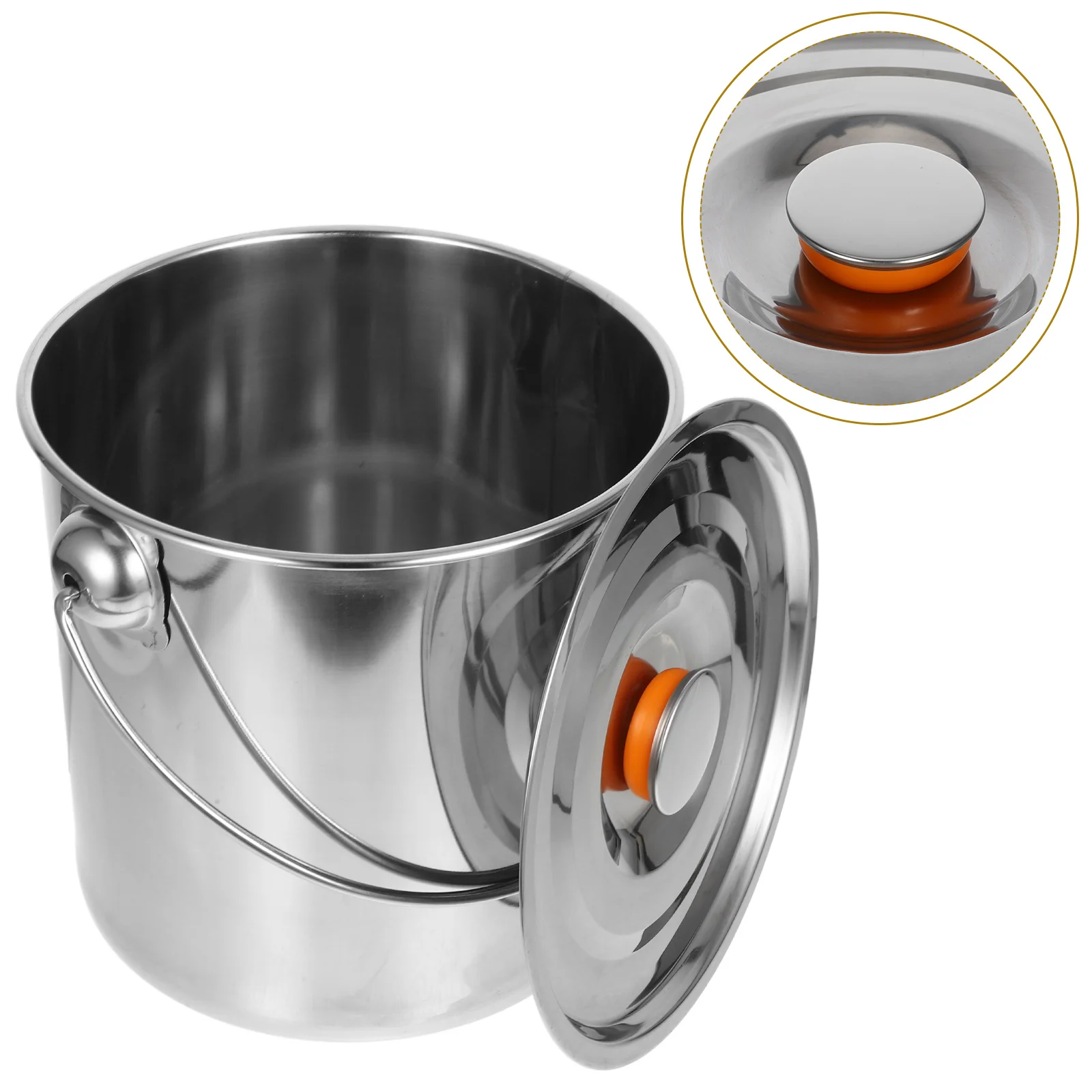 

Camp Kettle Thickened Camping Bucket Buckets Wood Block Adding Container Storage