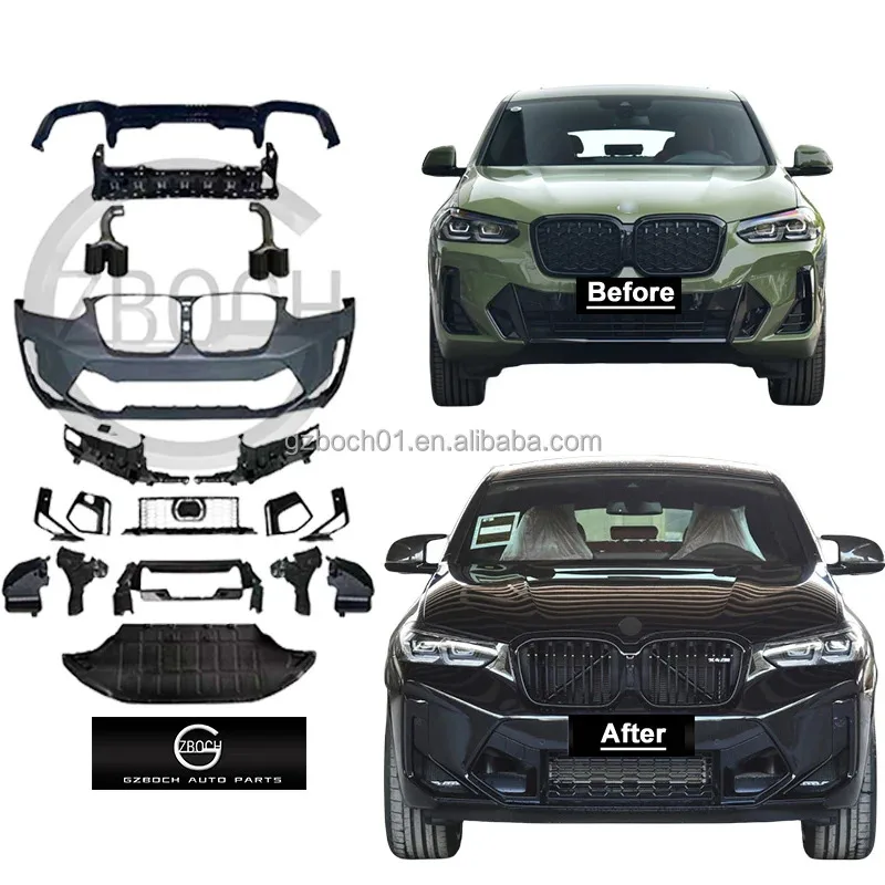 

Прямая продажа с фабрики Bodykit для s X4 G02 2022, обновление X4M, автомобильные аксессуары, передний автомобильный бампер, наконечник диффузора