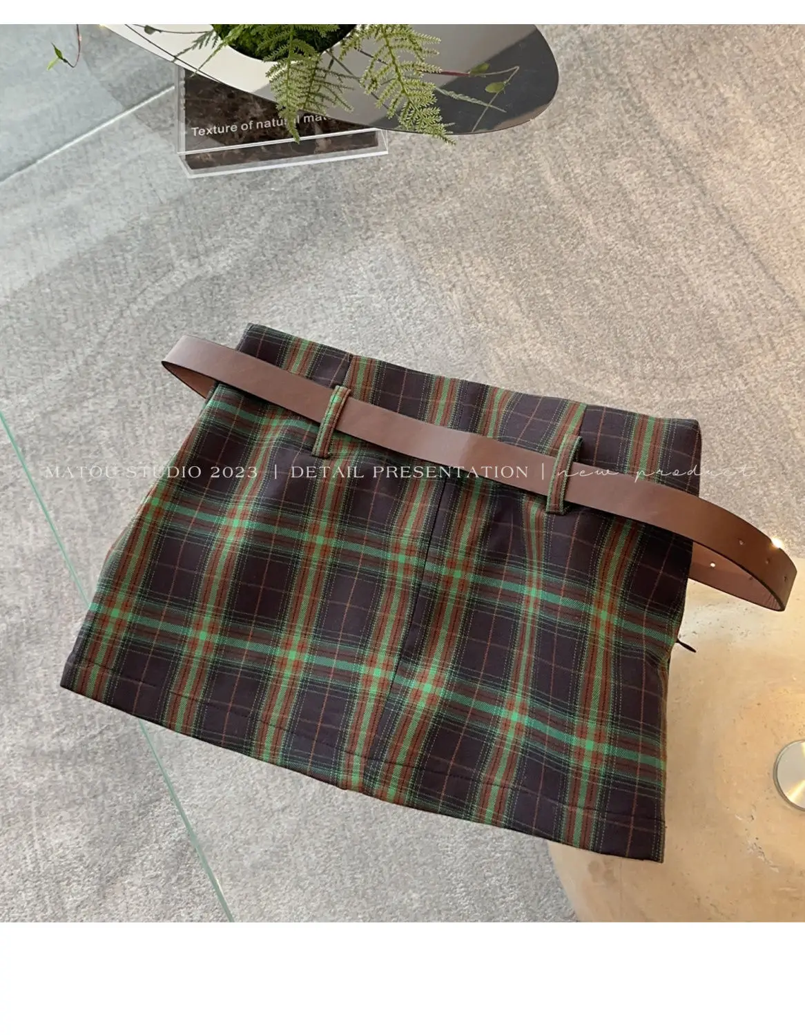 2025 Sommer Sexy Minirock Damen Wickelrock Koreanische Mädchenkleidung Street A-Linie Karierter Kurzrock Koreanischer Stil Damenbekleidung – Detail 6