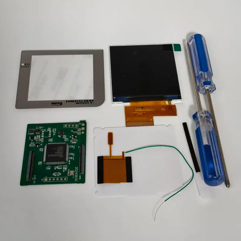 شاشة GBP LCD جديدة سهلة التركيب مقاس 2.6 بوصة شاشة LCD عالية السطوع IPS بالحجم الأصلي لجيب Gameboy مع مفك براغي
