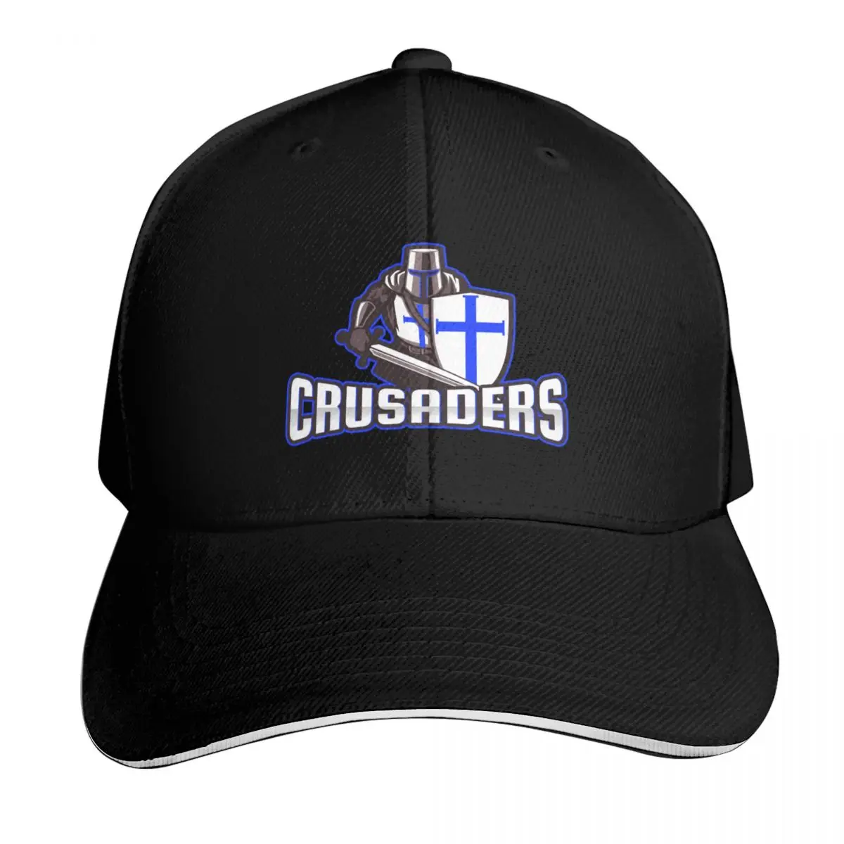 

Crusaders Knight Blue White Sports Team Logo Baseball Cap beach hat golf hat genuine Luxury Brand custom caps Boy Women's