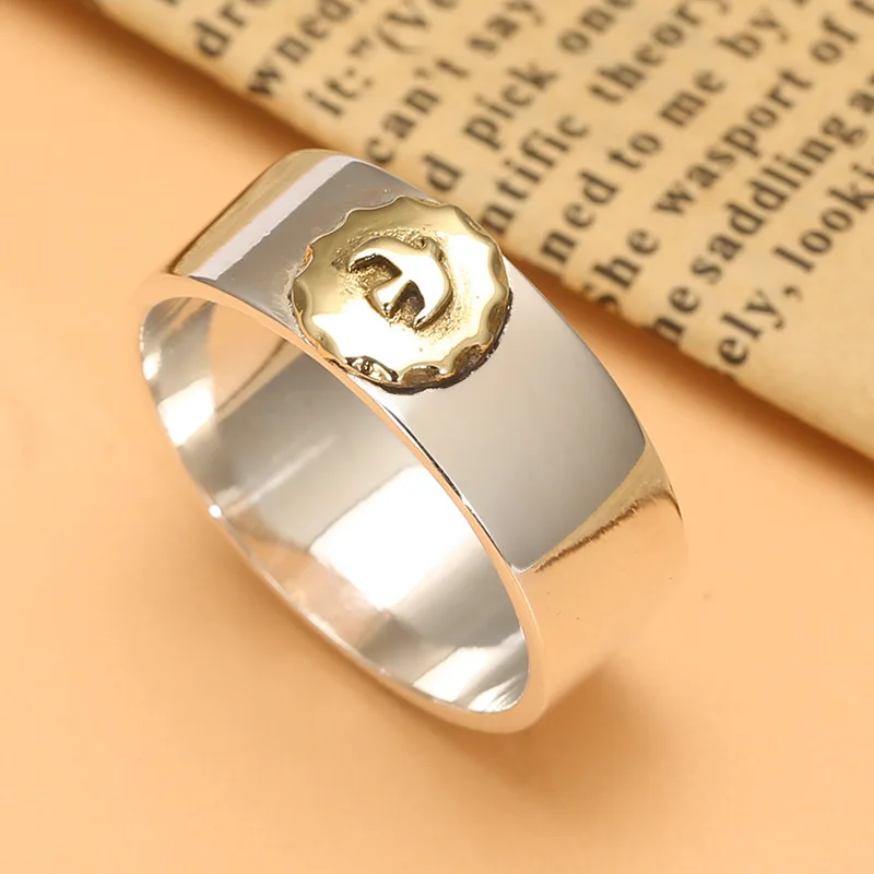 

S925 sterling silver personality Takahashi couple rings vintage Thai silver all-match men's ring hipster Silver accessories