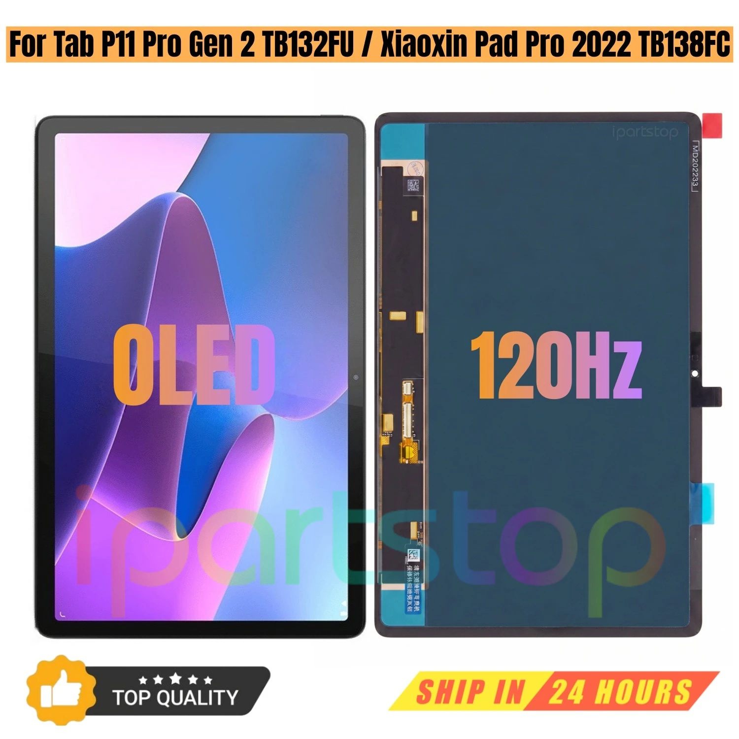 

iParts Replacement New Display for Lenovo Tab P11 Pro Gen2 TB132FU Xiaoxin Pad Pro 2022 TB138FC OLED Touch Screen Assembly OEM