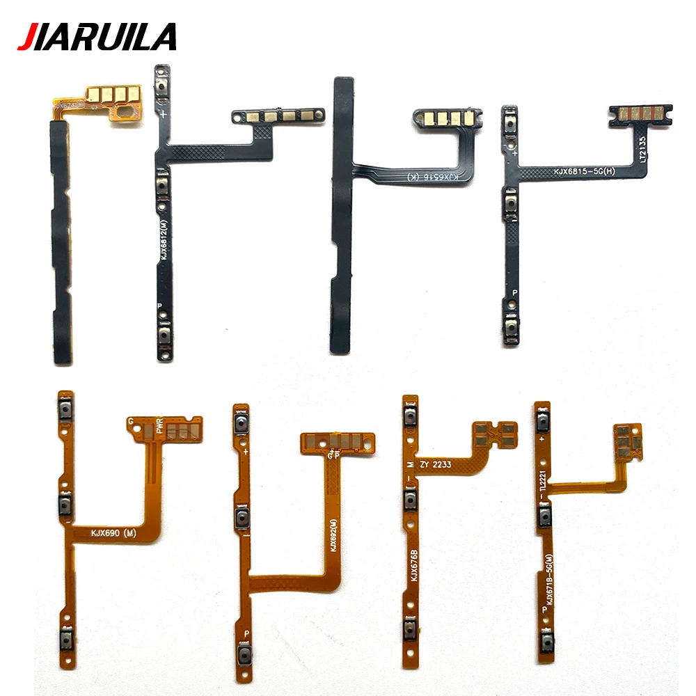 50Pcs，Power on/off Volume Key Button Flex Cable For Infinix Hot 6X 6 7 8 Lite 12 Pro 12i 12 Play 11s 11 2022 X675 GT 20 Pro