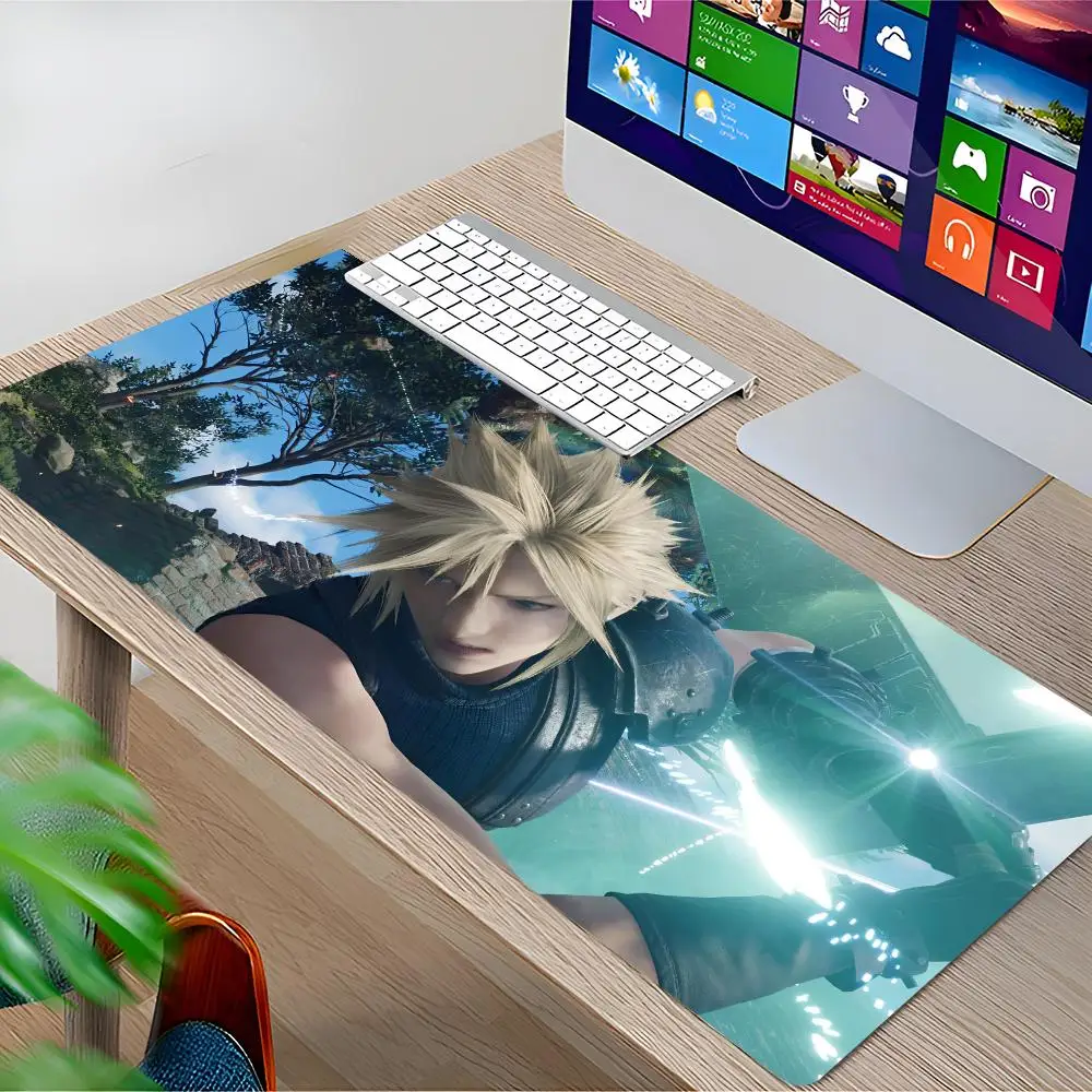 Final Fantasy 7 Mouse Pad Gamer Keyboard Mouse Mat Rubber Cartoon Big Motbook Computer PC Mousepad