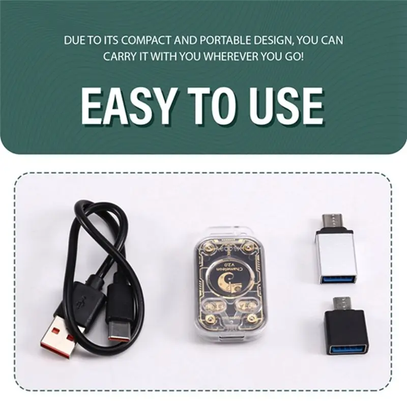 ABZW Chameleon Ultra RFID Smart Chip Reader Emulator NFC Duplicator 125K 13,56 MHz Kartendekodierung + 5XUID Schlüsselanhänger Chameleon V2.0