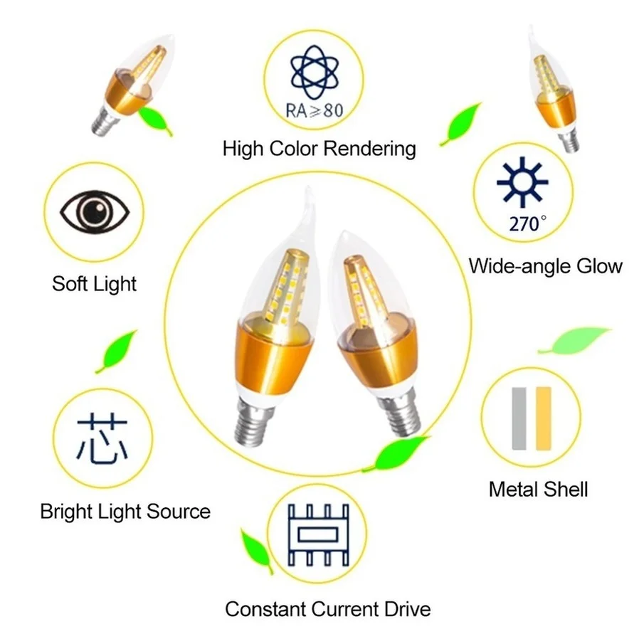 LED E27 E14 Retro Edison LED 220V Filament Bulb 110V Lamp Light Bulb  Glass Bulb Vintage Chandeliers Candle Light