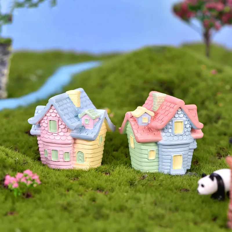 Balloon Flying House Fairy Garden Miniatures DIY Succulent Landscaping Decoration Accessories Terrarium Figurines Resin Craft