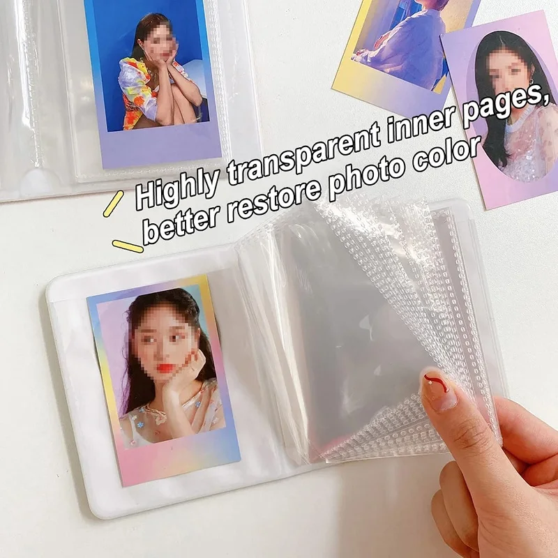 Retro Black 3 Inch Photo Album Star Chasing Girl Idol Album Small Card Storage Book Korea Photocard Binder Photo Holder