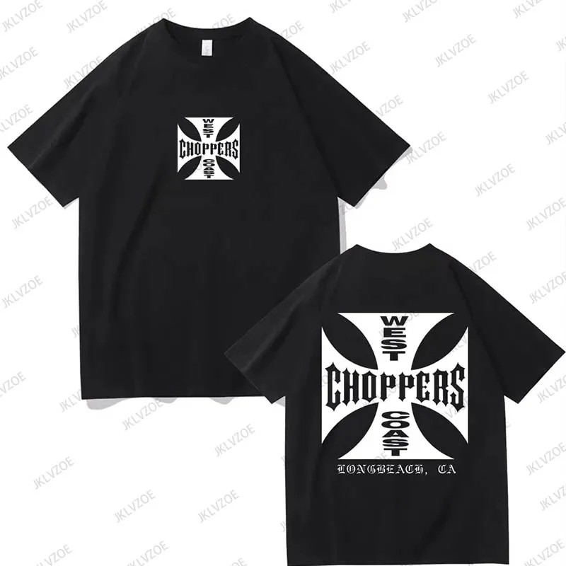 West Coast Choppers Cross Frame Print Women Tshirt Hip Hop