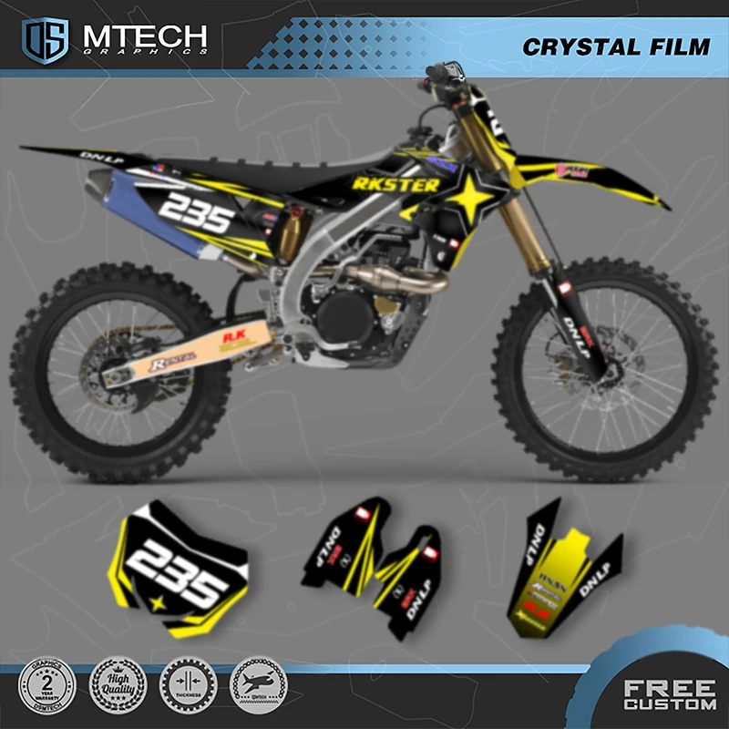 

DSMTECH MOTO Custom Team мотоциклетная графика фоновые наклейки наборы наклеек для SUZUKI RMZ450 2018 2019 2020 19-22 RMZ 250 005