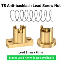 1/2/4 Sets Z axis T8 Anti Backlash Spring Loaded Nut Elimination Gap Brass Nuts For Ender 3 3s Pro V2 CR-10 3D Printer Parts