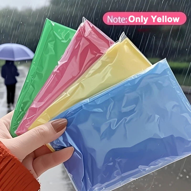 5Pcs Disposable Waterproof Raincoat Outdoor Hiking Mountain Travel Emergency Portable Poncho Compact Rainwea