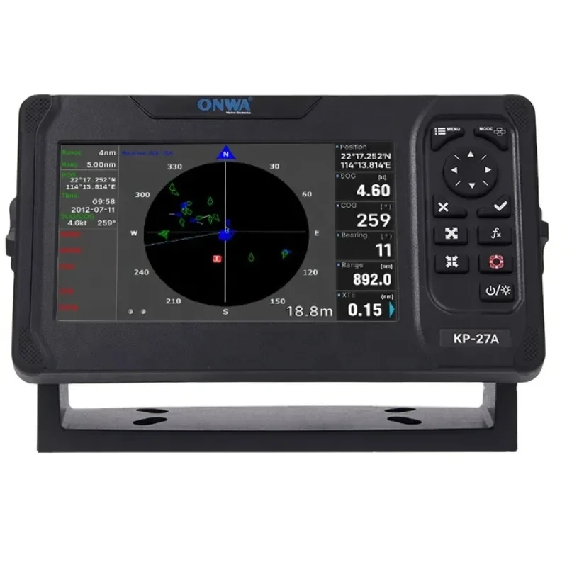 متوفر في المخزون جديد ONWA KP-25A 5 بوصة Marine GPS Chart Plotter مع جهاز إرسال واستقبال من الفئة B + AIS