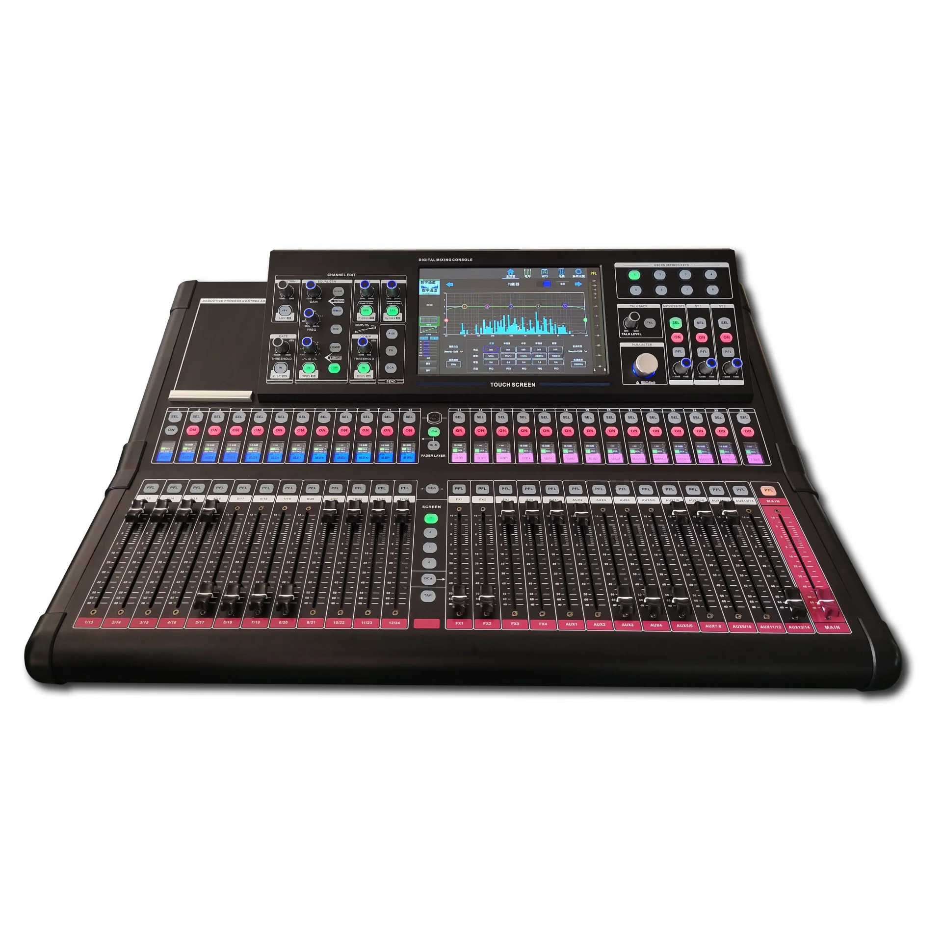 MX-24 PLUS Professional Audio Mixer 24-Channel Multi-Track Dante Recording DJ Sound System Digital Mixing Console GIG Desk