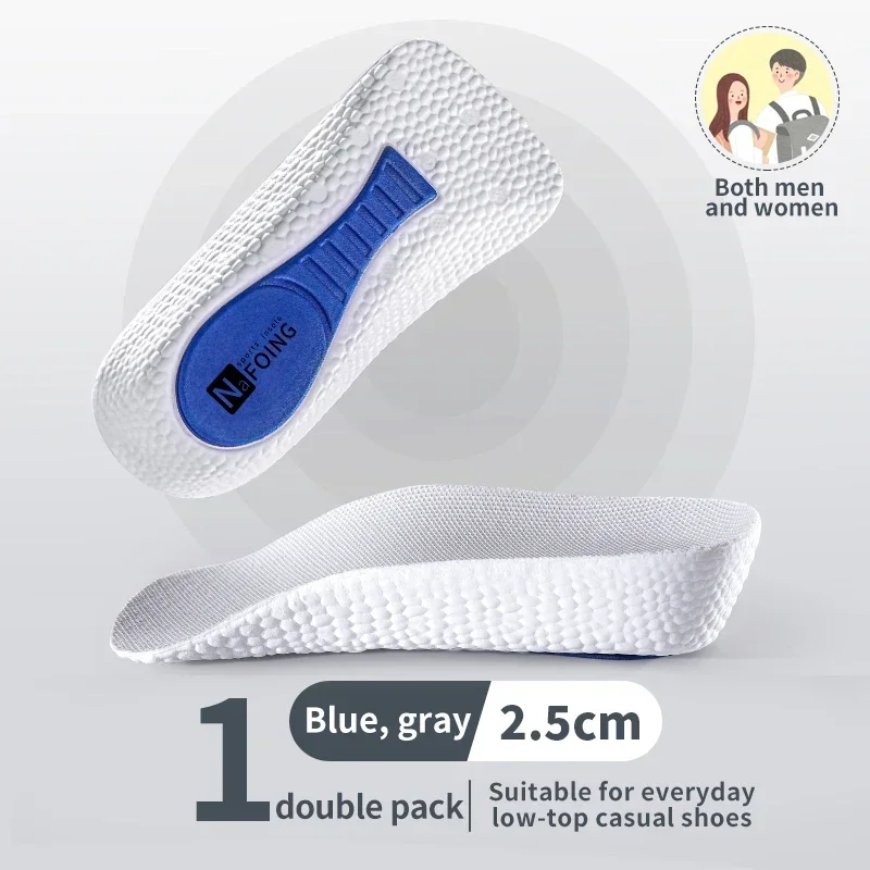 3/4 EVA Height Increasing Insoles Arch Support Shoe Lifts for Men Women Invisible Heel Cushion Pad for Flat Feet Sneakers