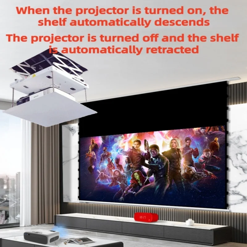 

Embedded projector automatic linkage lifting frame intelligent remote control automatic telescopic bracket