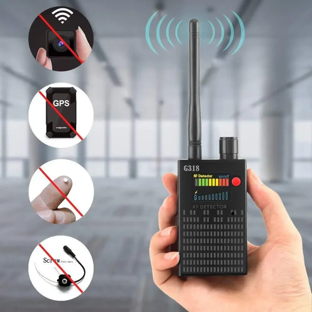Full Range Pro Anti - Spy Bug Detector Wireless Camera Hidden Signal GPS RF GSM Devices Finder Privacy Protect Security