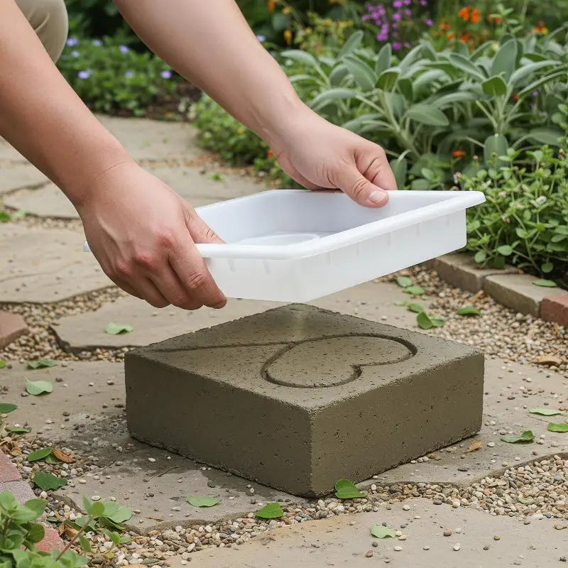 Garden Pavement Mold Plastic Brick Maker Concrete Path Mould for DIY Lawn Road Pavement Creating Unique Walkways