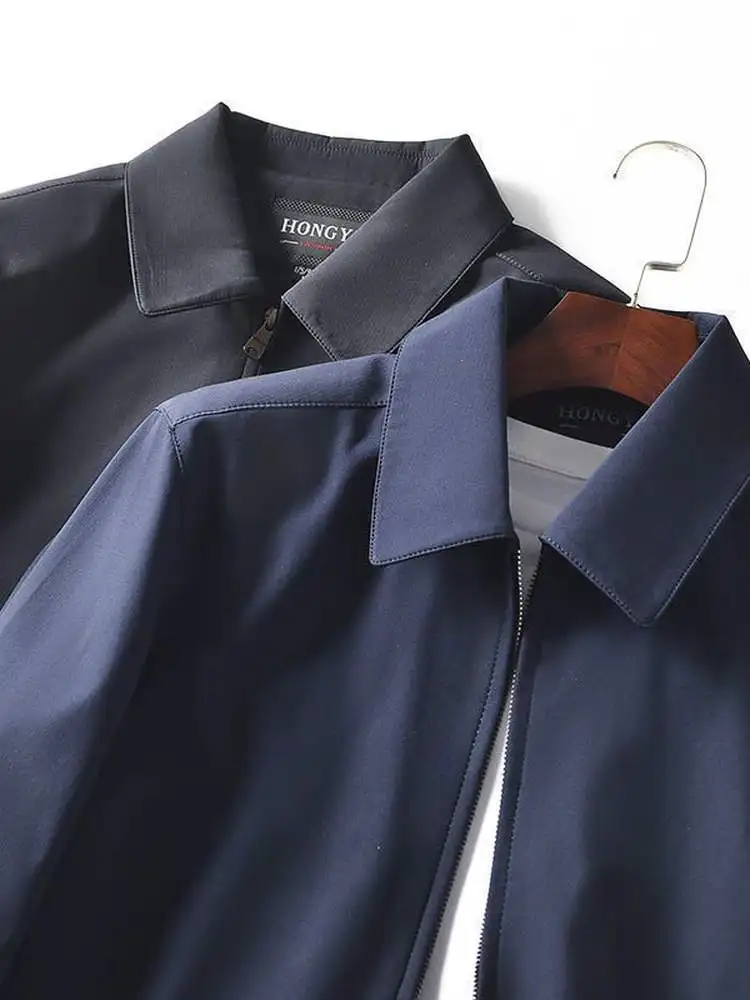 

Повседневная мужская одежда с воротником-джате, весенне-осенняя одежда, длинная застежка-молния, специальная широкая посадка, молодежный тренд