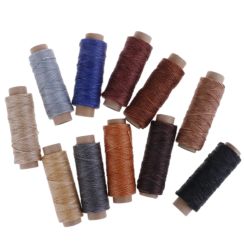 1pc 50m/Roll 150D 1mm Leather Waxed Thread Cord DIY Flat Waxed Thread Craft Tool Hand Stitching Thread Flat Waxed Sewing Line