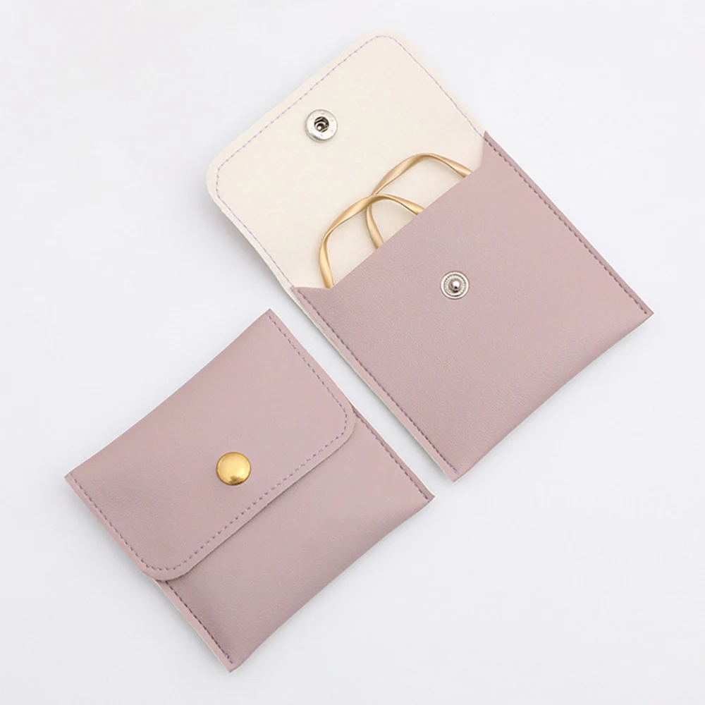 1PC Jewellery Pouch Packaging Bag Soft PU Leather Envelope Gift Bracelet Necklace Earring Rings Pendant Jewelry Storage Bag 2023