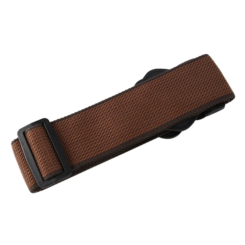 2X Guitar Strap With 3 Pick Holders 100% Soft Cotton Strap For Bass Electric & Acoustic Guitars (Coffee)