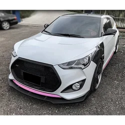 Applicable To Modern For Veloster Accessories 3Pcs Car Front Bumper Split lip Body Kit Spoiler Diffuser Deflector Shield 2013-17