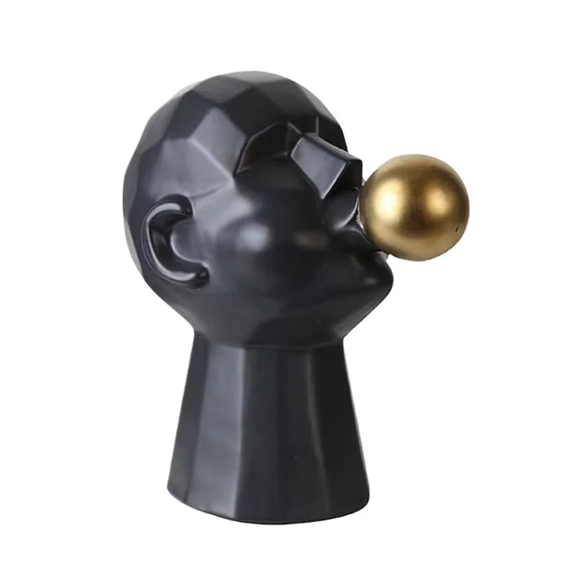 Simple, bubble blowing portraits, ornaments, living room desktop TV cabinet wine cabinet, high-end niche creative home